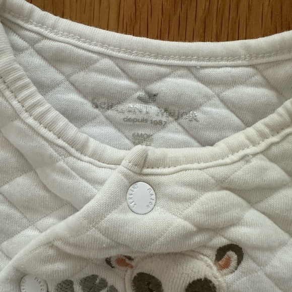 Sergent Major (French) Quilted White Kids Shirt with Koala Design- 6 months - Picture 2 of 2